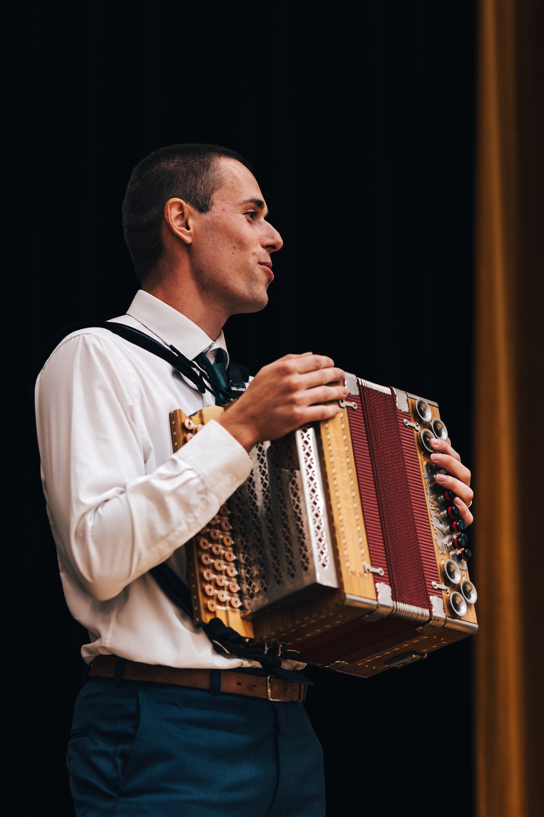 Portrét muzikanta s harmonikou, svatba Řepkovi